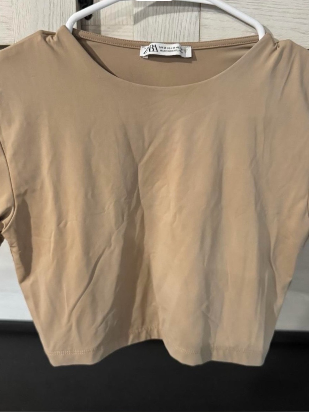 Tan Zara crop top